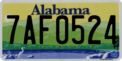 AL license plate 7AF0524