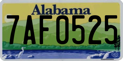 AL license plate 7AF0525