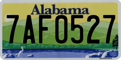 AL license plate 7AF0527