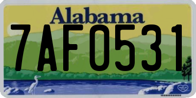 AL license plate 7AF0531