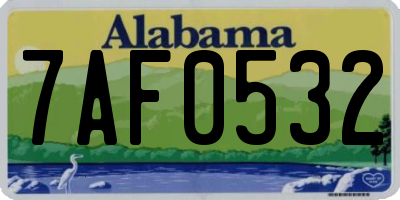AL license plate 7AF0532