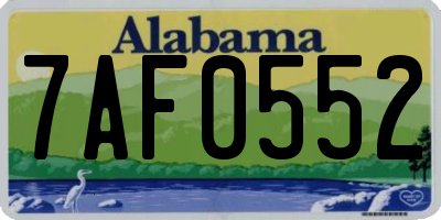 AL license plate 7AF0552