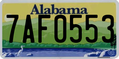 AL license plate 7AF0553