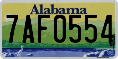 AL license plate 7AF0554