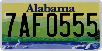 AL license plate 7AF0555