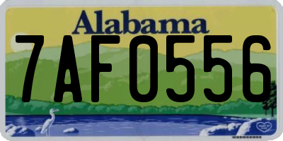 AL license plate 7AF0556