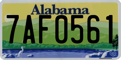 AL license plate 7AF0561