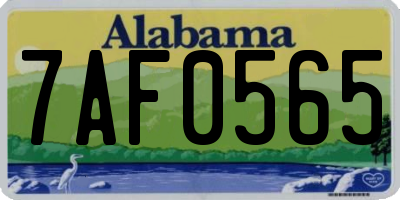 AL license plate 7AF0565