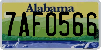 AL license plate 7AF0566
