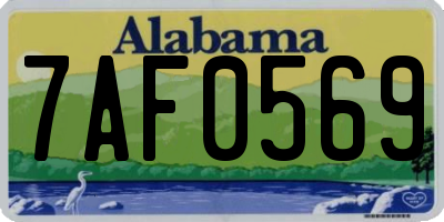 AL license plate 7AF0569
