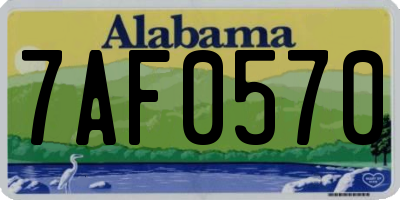 AL license plate 7AF0570