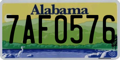 AL license plate 7AF0576
