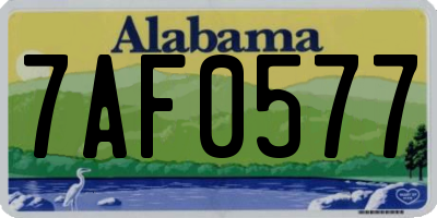 AL license plate 7AF0577