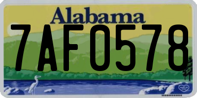 AL license plate 7AF0578
