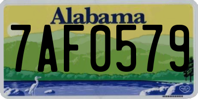 AL license plate 7AF0579
