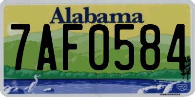 AL license plate 7AF0584