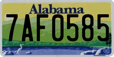 AL license plate 7AF0585
