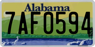 AL license plate 7AF0594