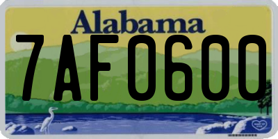 AL license plate 7AF0600
