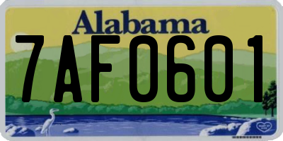 AL license plate 7AF0601