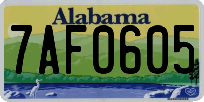 AL license plate 7AF0605
