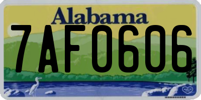 AL license plate 7AF0606