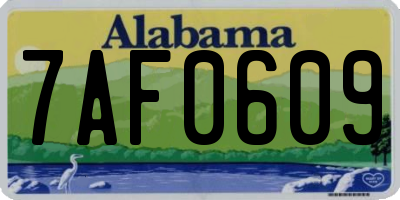 AL license plate 7AF0609