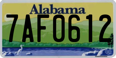 AL license plate 7AF0612