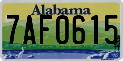 AL license plate 7AF0615
