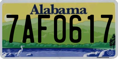 AL license plate 7AF0617