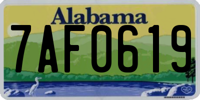 AL license plate 7AF0619