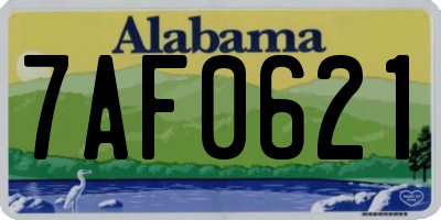 AL license plate 7AF0621