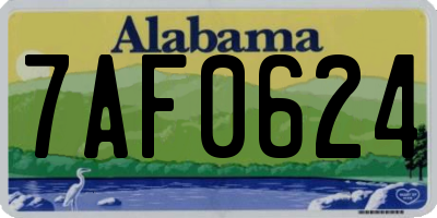 AL license plate 7AF0624