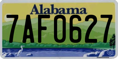 AL license plate 7AF0627
