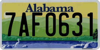 AL license plate 7AF0631