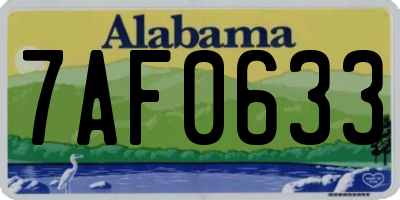 AL license plate 7AF0633