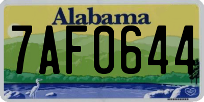 AL license plate 7AF0644