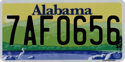 AL license plate 7AF0656