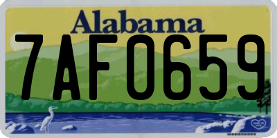 AL license plate 7AF0659