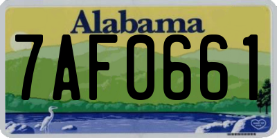 AL license plate 7AF0661