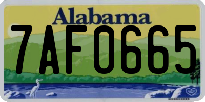 AL license plate 7AF0665