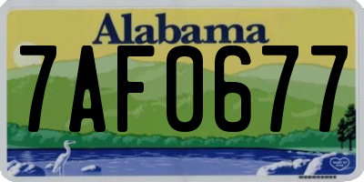AL license plate 7AF0677