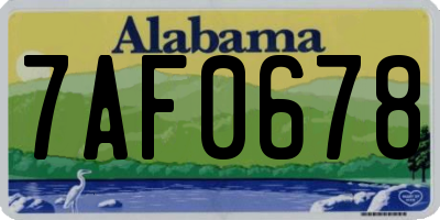 AL license plate 7AF0678