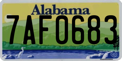 AL license plate 7AF0683