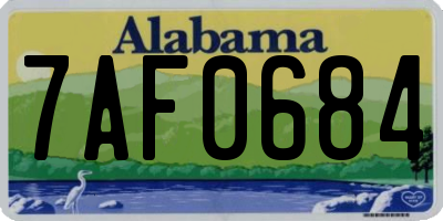 AL license plate 7AF0684
