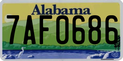 AL license plate 7AF0686
