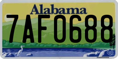 AL license plate 7AF0688