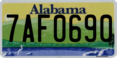 AL license plate 7AF0690