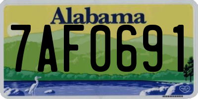 AL license plate 7AF0691