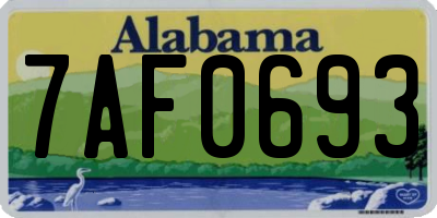 AL license plate 7AF0693